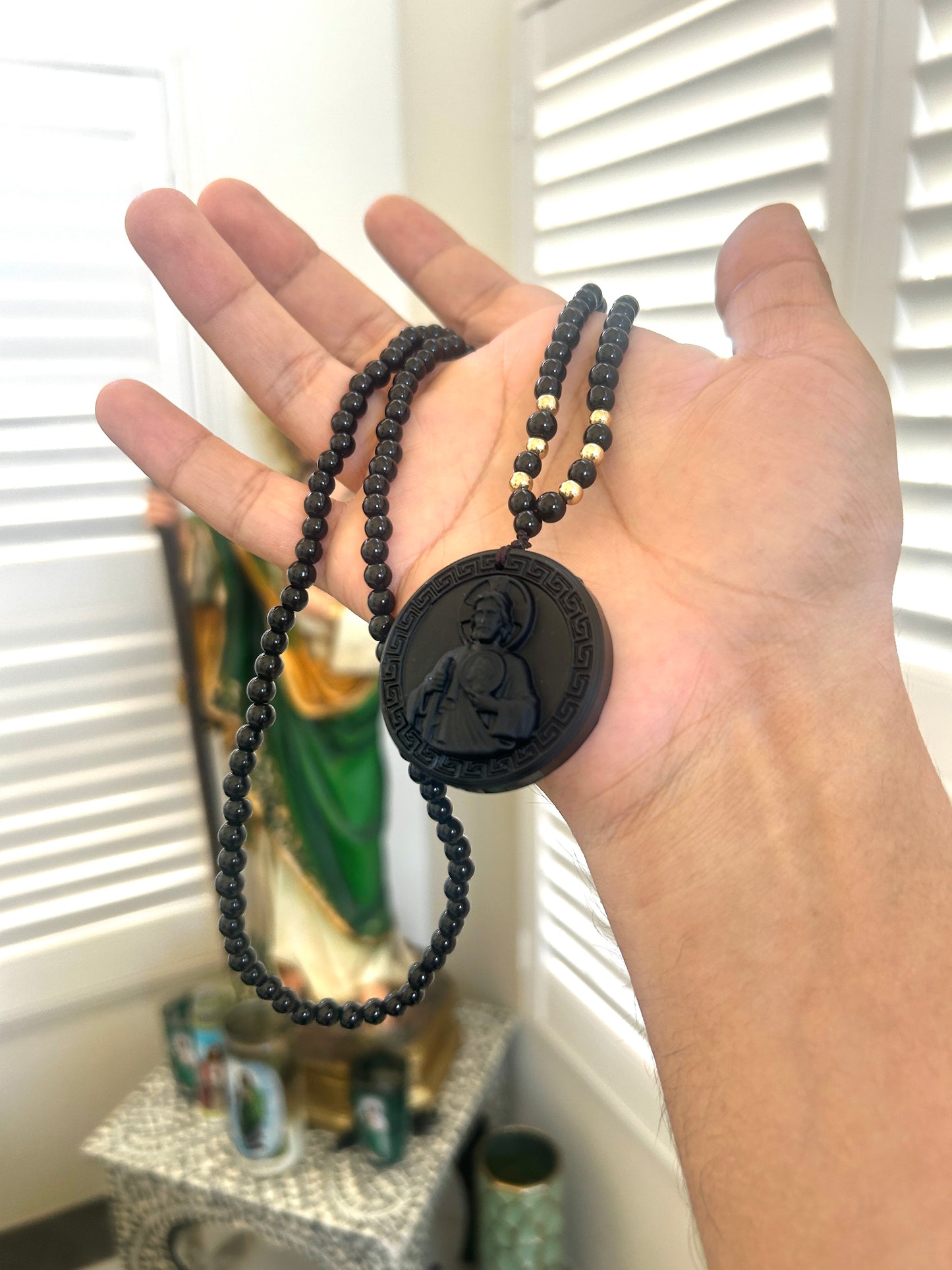 San judas beaded necklace