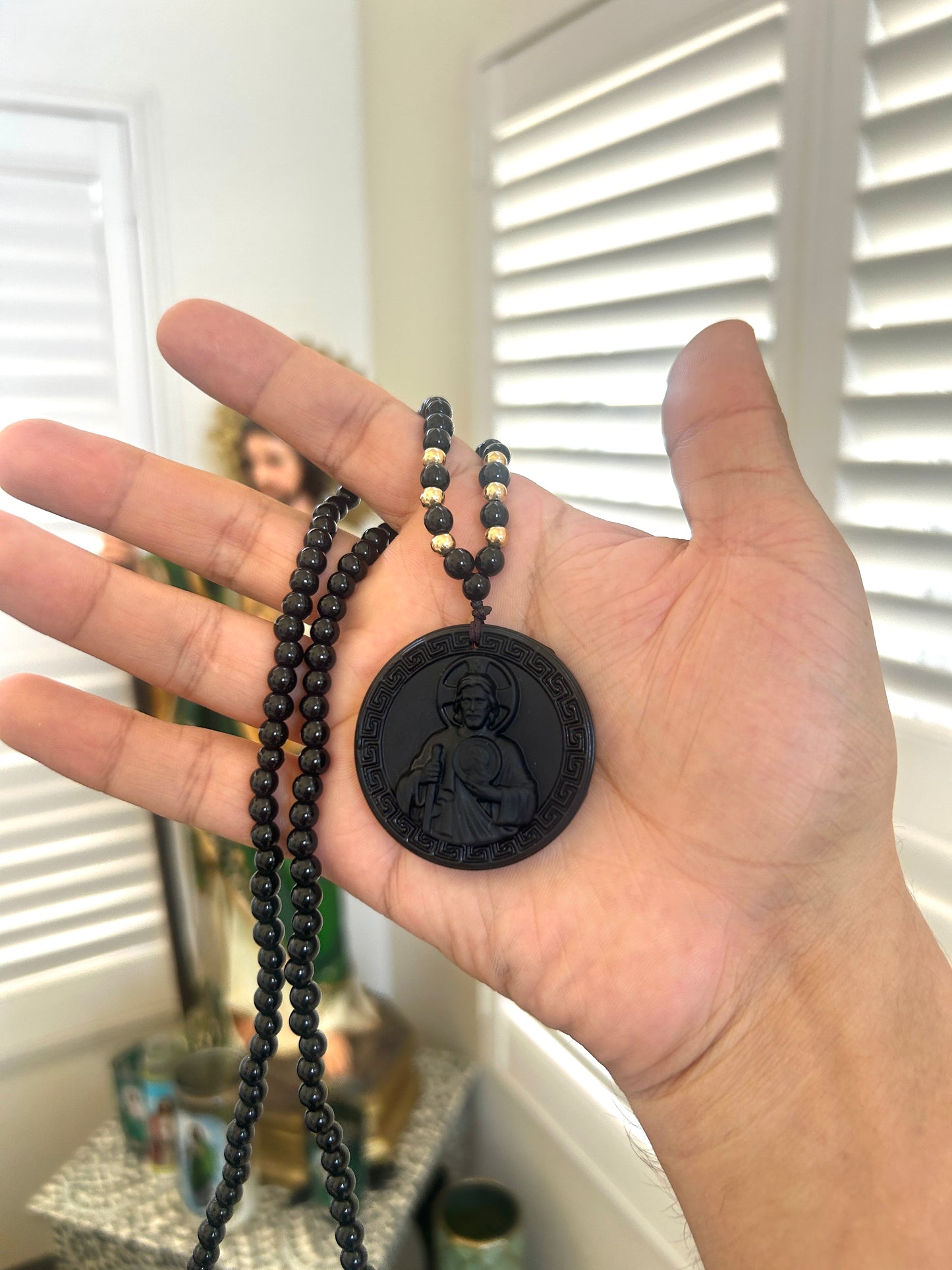 San judas beaded necklace