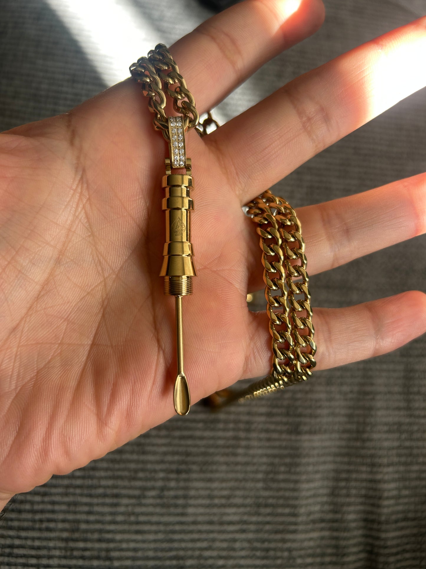 Ace of spades Champagne Bottle Pendant