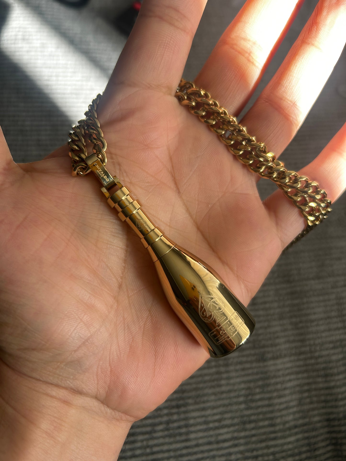 Ace of spades Champagne Bottle Pendant