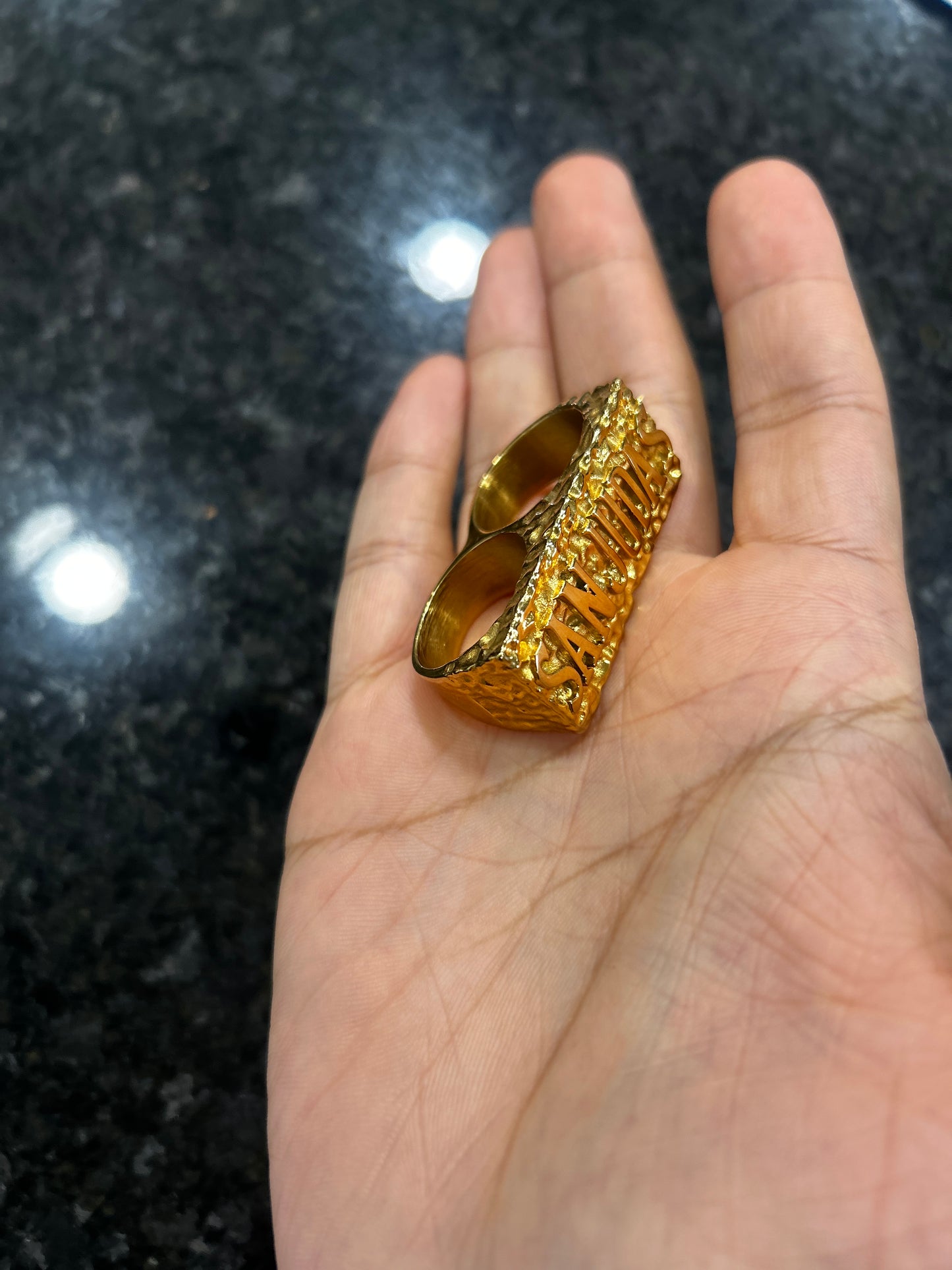 (PRE ORDER 12.15.25) San judas double finger ring