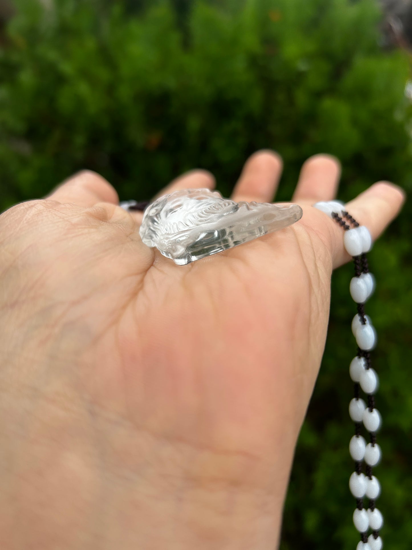Jesus necklace -frosted