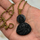San judas hand carved in Obsidian