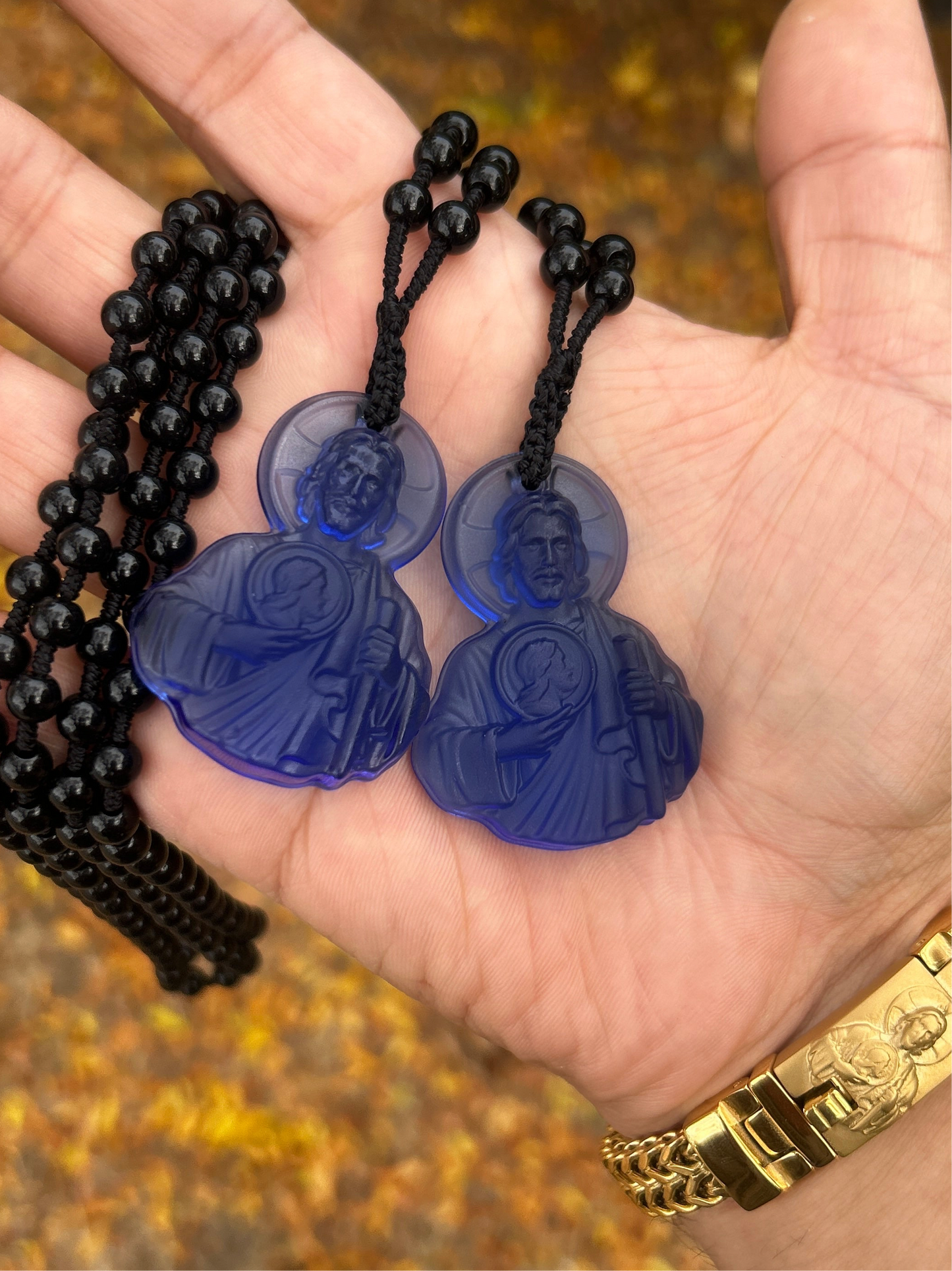 San juditas rosary necklace