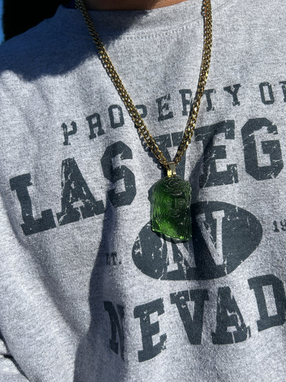 Green Jesus necklace