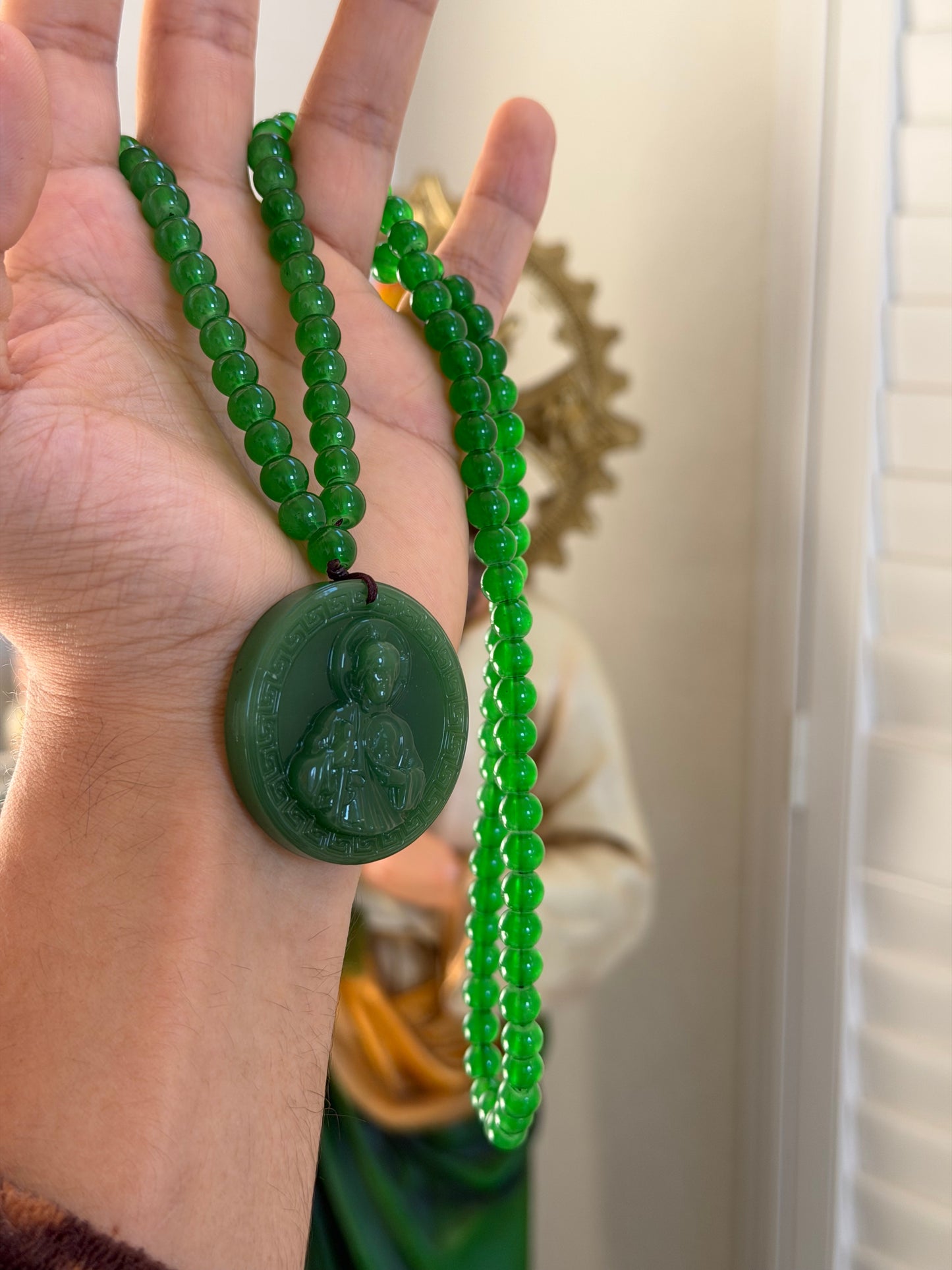 San judas beaded necklace