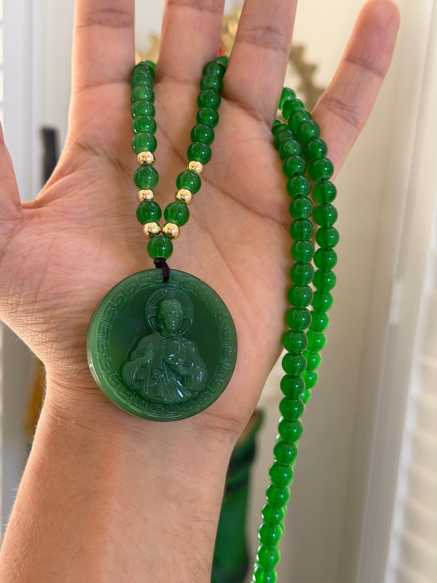 San judas beaded necklace