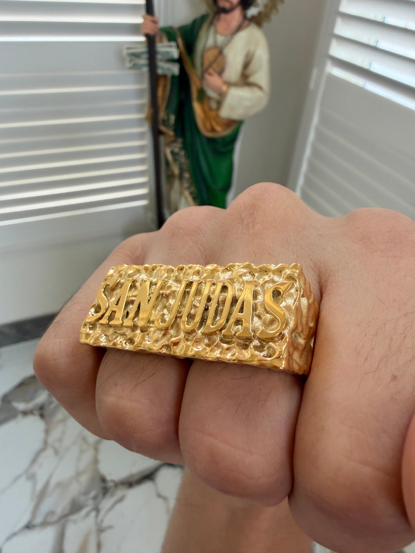 (PRE ORDER 12.15.25) San judas double finger ring