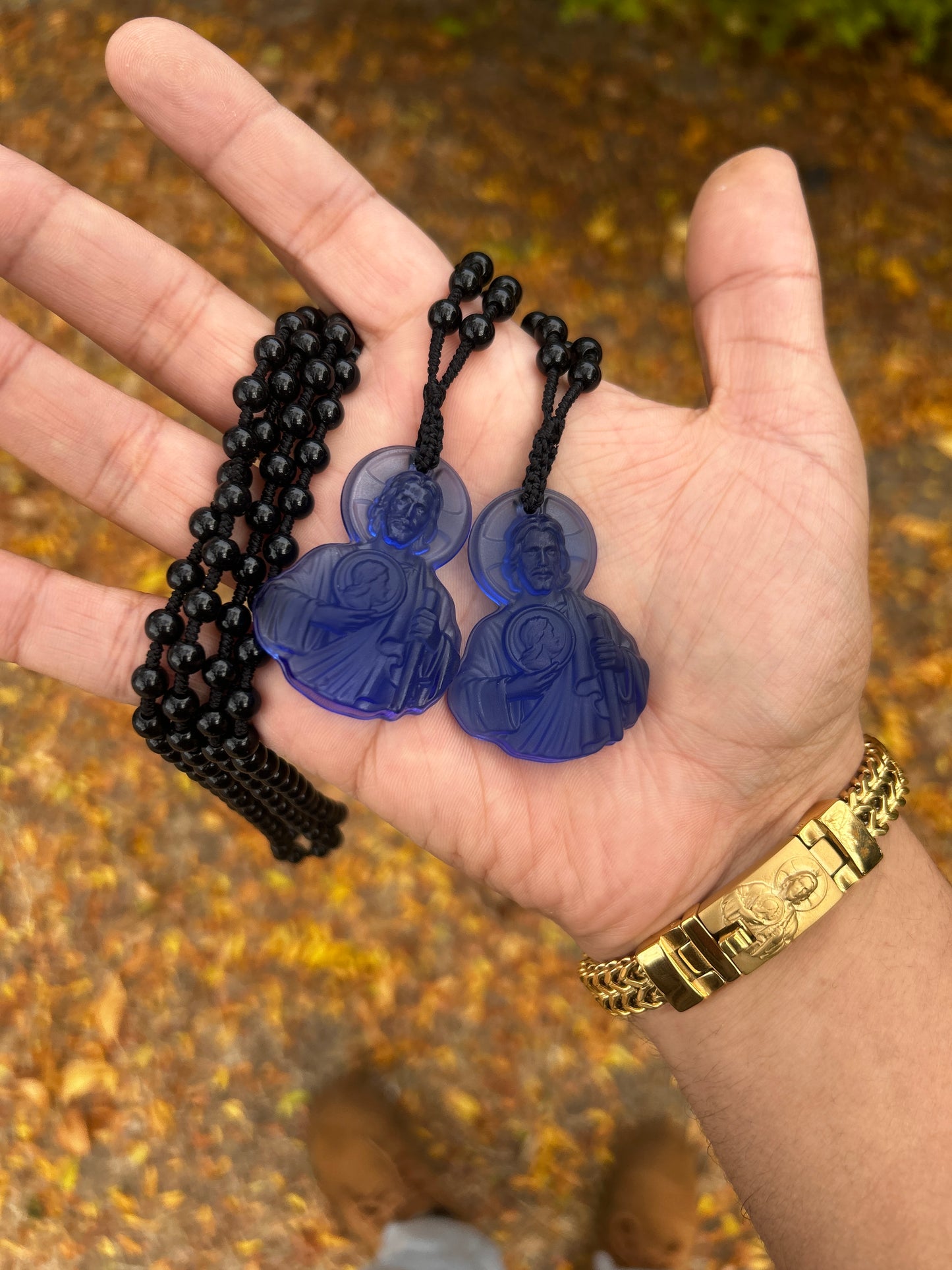 San juditas rosary necklace