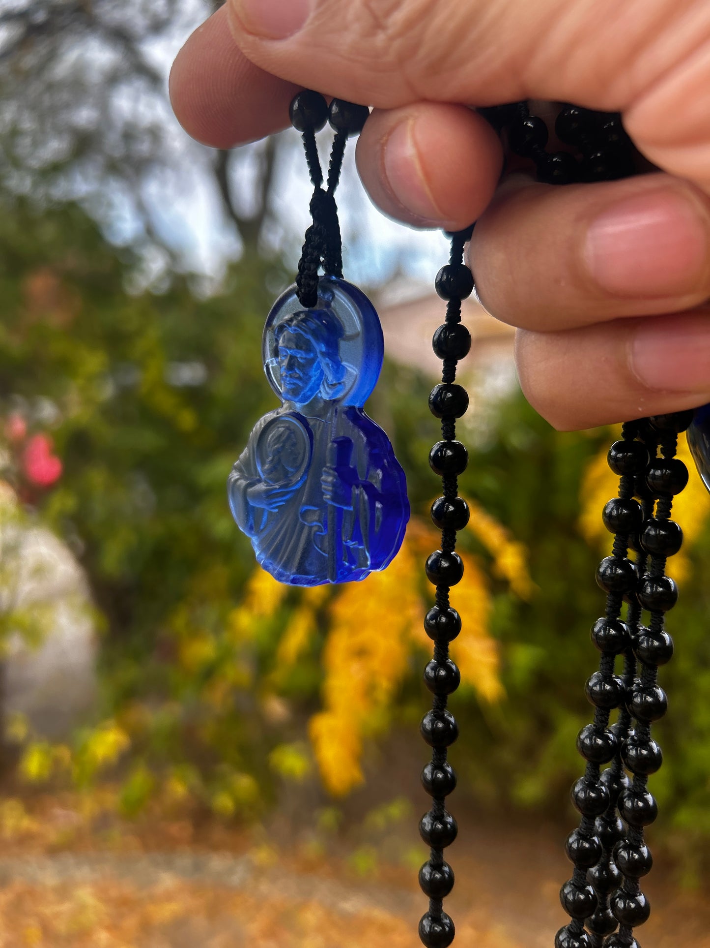 San juditas rosary necklace