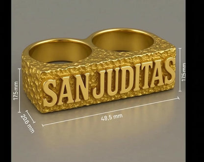 San judas double finger ring